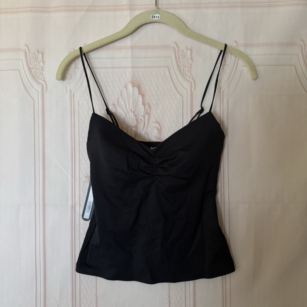 NikeSKIMS SKIMS Matte Shirred Tank Obsidian Black Size XS NWT Athleisure